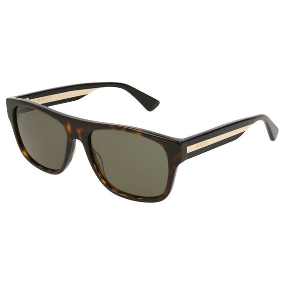 Gucci GG0341S-003 Tortoiseshell Square Sunglasses with Beige Accent - Picture 1 of 4